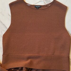 Wild Fable Brown Sleeveless Crop Top